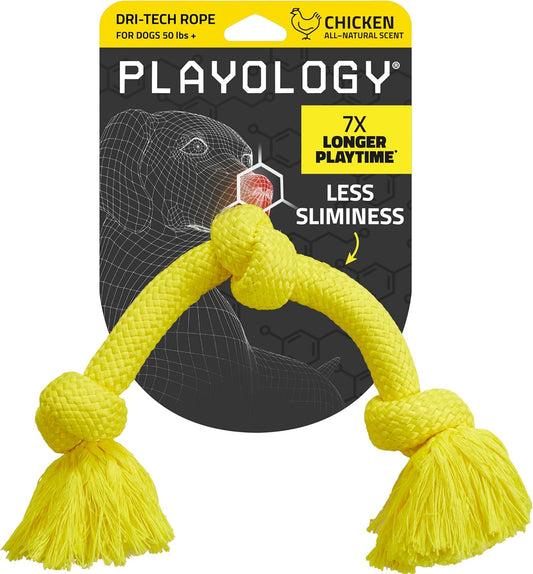 Rope Toys for Dogs | Tug of War Dog Toy for Aggressive Chewers | Chicken Scented Dog Toys | Jumbo Rope Toy for Interactive Play