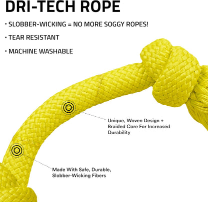 Rope Toys for Dogs | Tug of War Dog Toy for Aggressive Chewers | Chicken Scented Dog Toys | Jumbo Rope Toy for Interactive Play