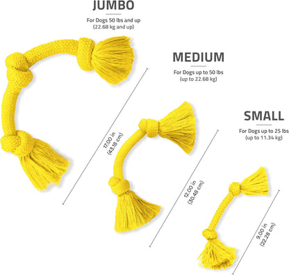 Rope Toys for Dogs | Tug of War Dog Toy for Aggressive Chewers | Chicken Scented Dog Toys | Jumbo Rope Toy for Interactive Play